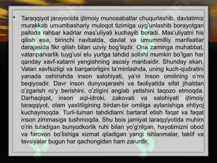 Mafkuraviy tajovuz  va unga qarshi milliy xavfsizlikni ta’minlash 3