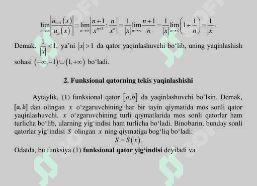 FUNKSIONAL QATORLAR 5