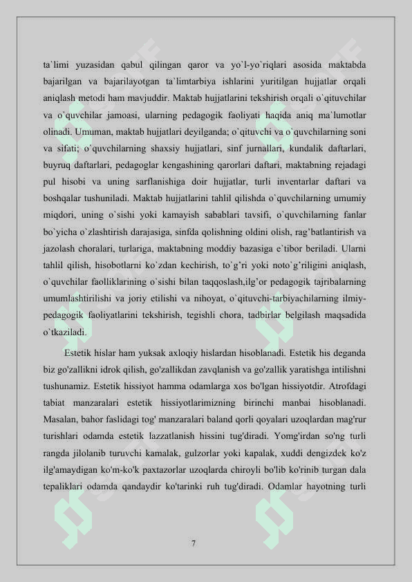 Boshlang`ish sinf o`quvchilariga nafosat tarbiyasini berish 7