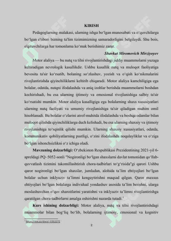 Motor alaliya kamchiligiga ega bolalarning shaxs xususiyatlari 2