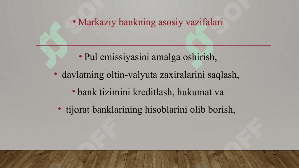 Moliyaviy vositachilar 6