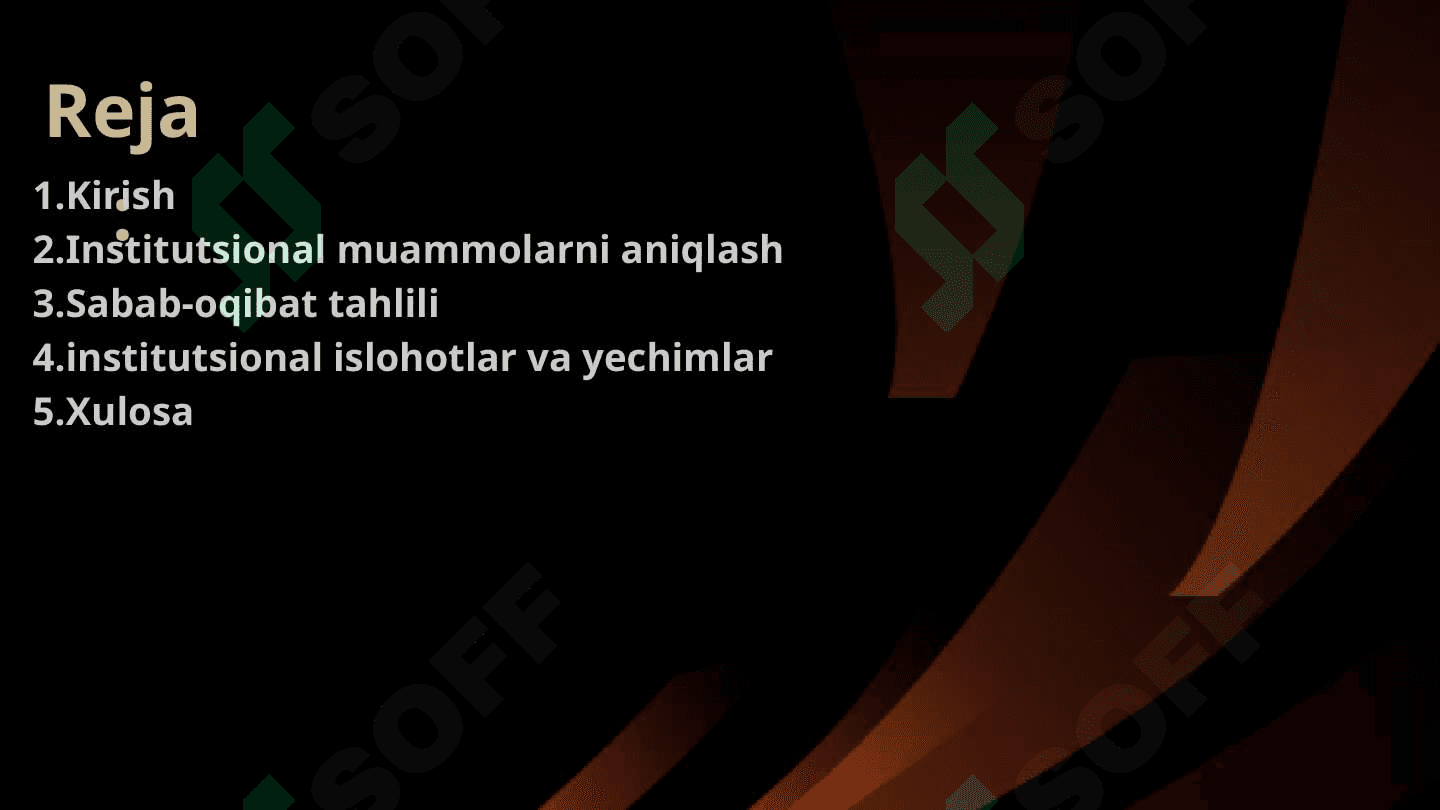 O’zbekiston iqtisodiyotining institutsional muammolari sabab-oqibat yondashuvi 2
