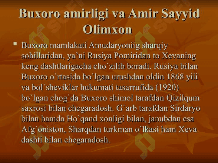 Amir Olimxon “Buxoro xalqinig hasrati tarixi” 4