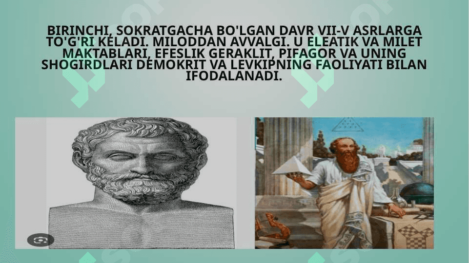 Antik davrda ilmiy  tafakkurning paydo bo’lishi 2