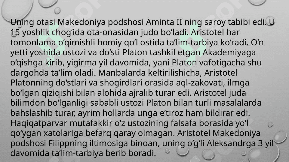 Aristotel antik dunyoning universal aql egasi 5