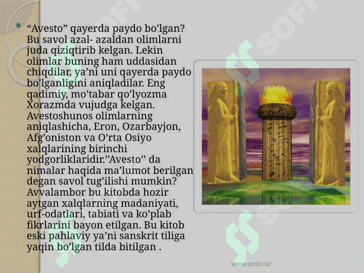 Avesto O’zbekiston tarixi bo’yicha eng muhim manba (1) 4