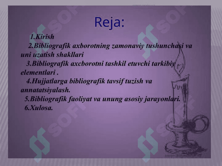 Bibliografik axborot. Uning asosiy shakl va usullari 3