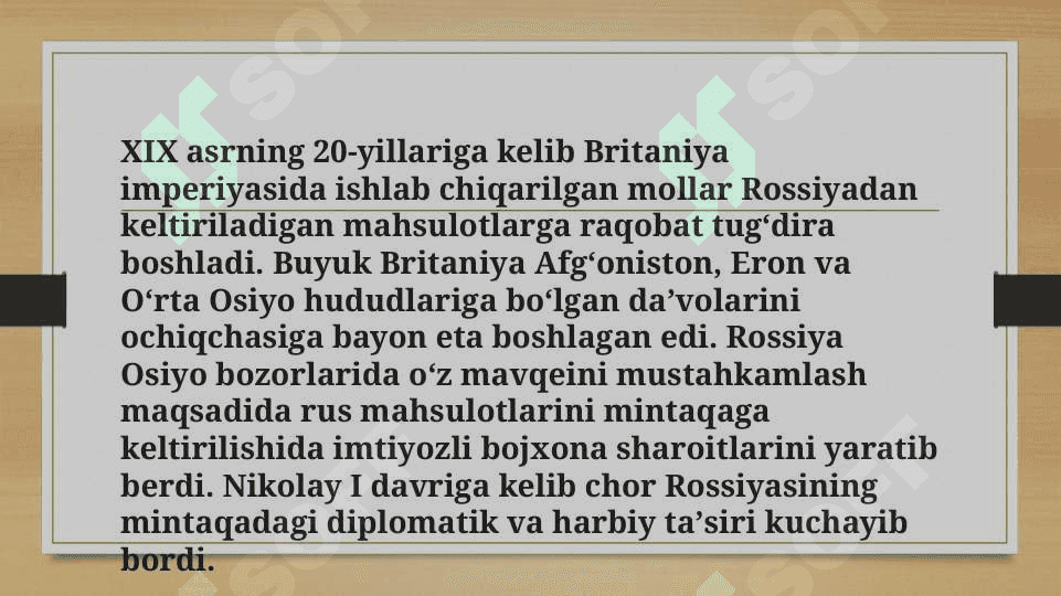 Chor Rossiyasining O’rta Osiyoga bosqini 3