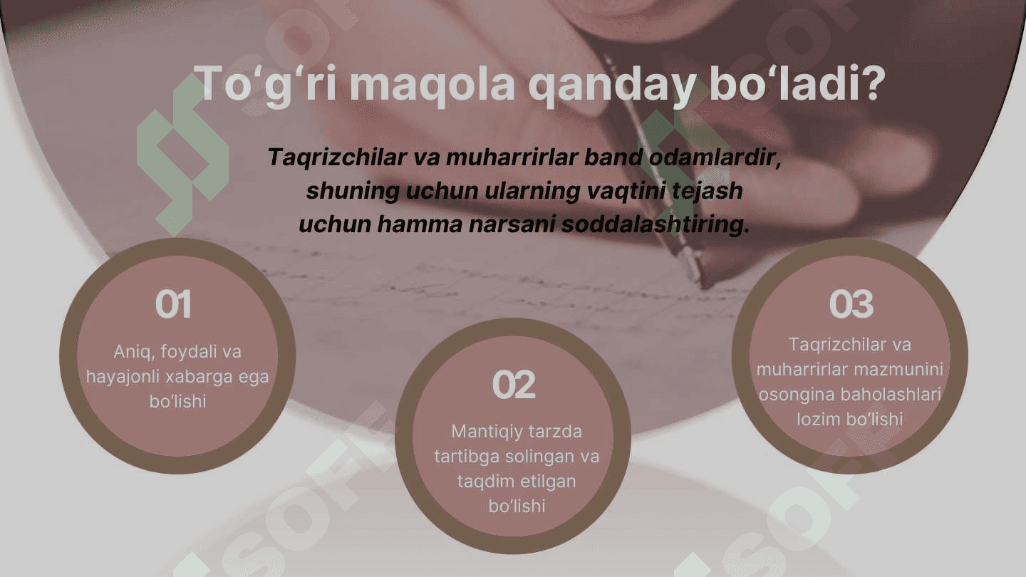 Ilmiy maqola tayyorlash tartibi, ularni strukturalash va yozish 8