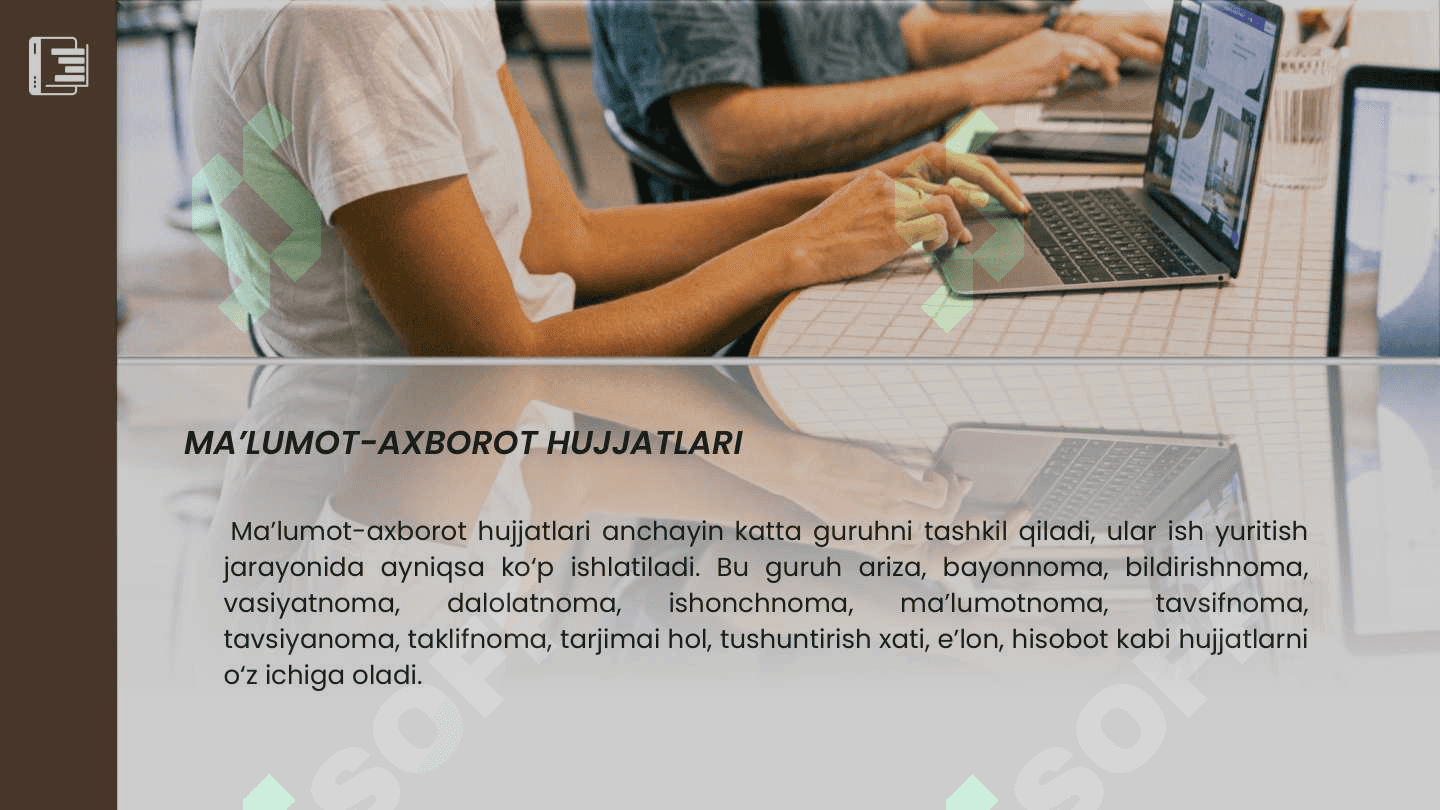 Ma’lumot axborot xujjatlarini tayyorlash va yozish 4