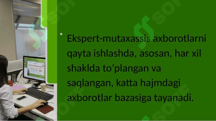 Ekspert tizimlarning asosiy turlari va ishlatilish sohalari 4