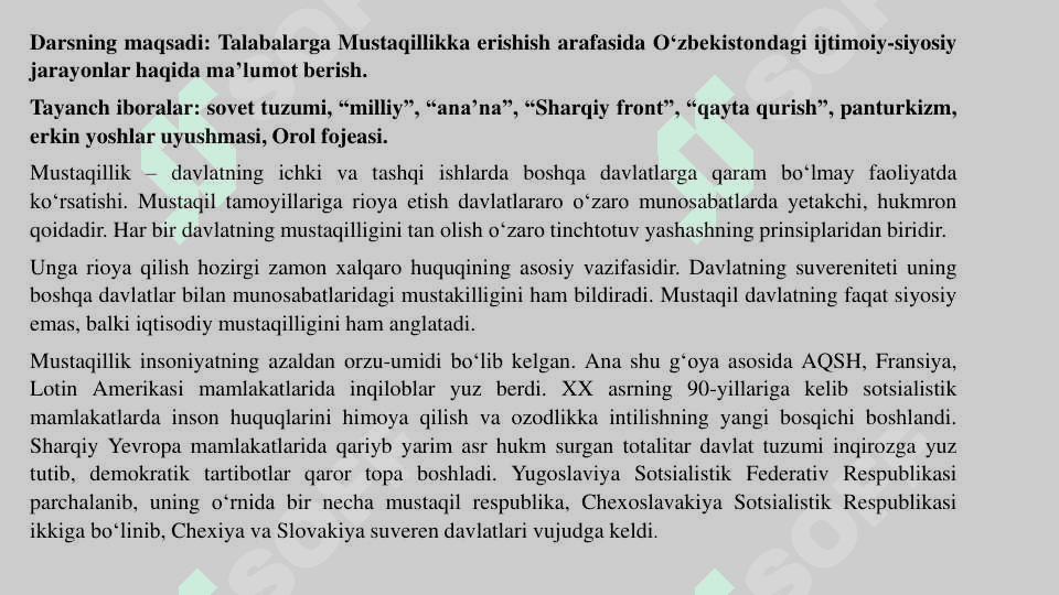O‘zbekistonda mustaqillik g‘oyalarining tarixiy asoslari. 3