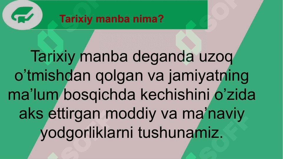Manbashunoslik fanining maqsad va vazifalari. Manbashunoslikning yo’nalishlari. Mаnbаlаrni turkumlаsh, 4