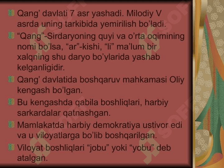 Markaziy Osiyodagi qadimgi davlatlar 6