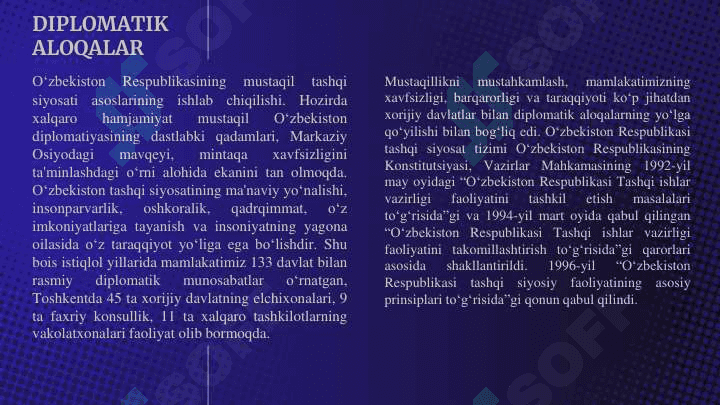 Yangi O‘zbekiston ijtimoiy-siyosiy, iqtisodiy va madaniy hayotida roʻy berayotgan oʻzgarishlarning xalqaro reyting va indekslarda aks etishi. 4
