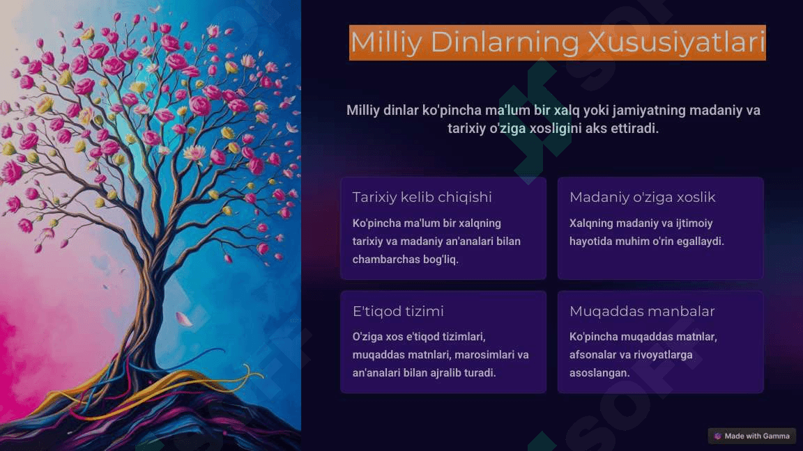 Milliy Dinlar: Umumiy Tushuncha 4