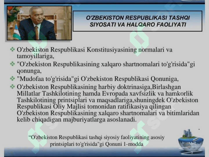 Oʻzbekiston jahonga yuz tutmoqda 3
