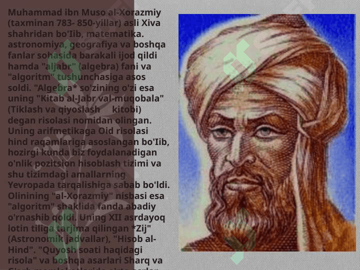 Muhammad Ibn Muso Al-Xorazmiy 2