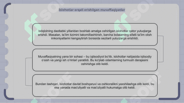 Mustaqillikning dastlabki yillaridan boshlab islohotlarning amalga oshirilishi 6