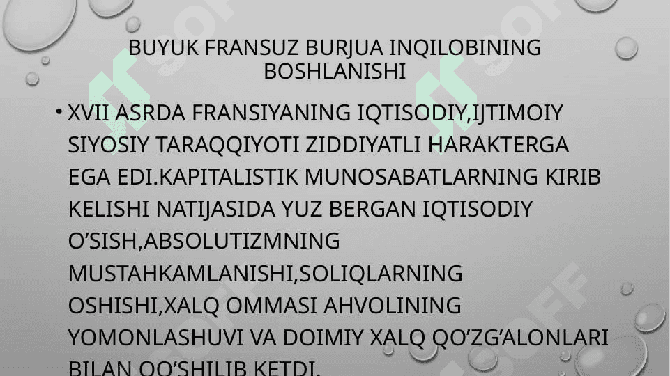 FRANSIYADA BUYUK BURJUA INQILOBI 2