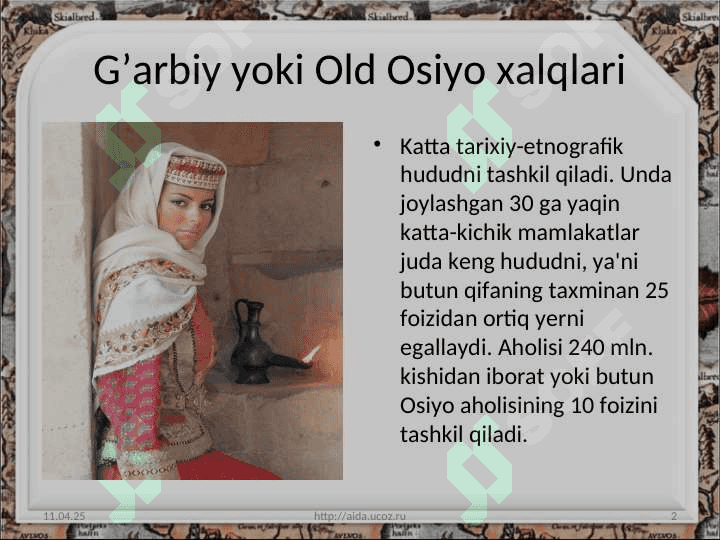 G`arbiy Osiyo xalqlari 2