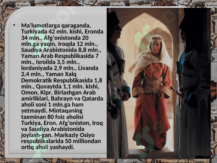 G`arbiy Osiyo xalqlari 3