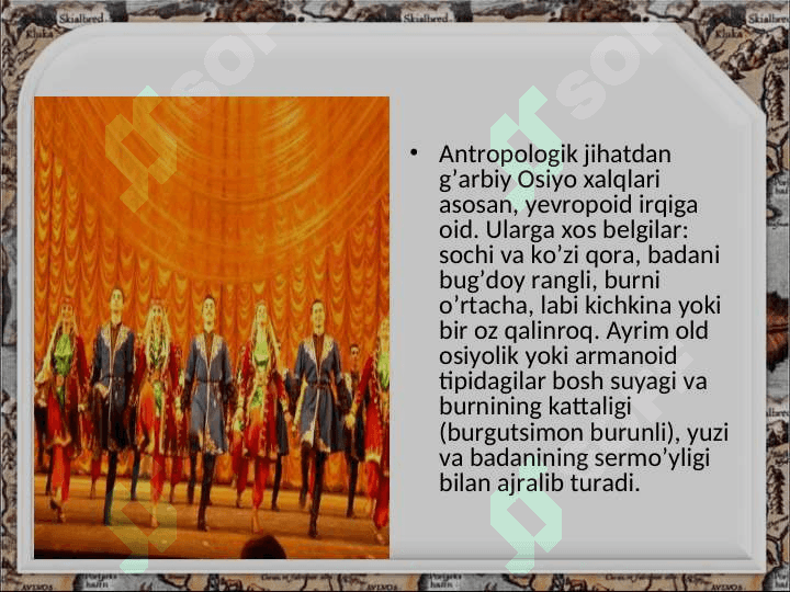 G`arbiy Osiyo xalqlari 4