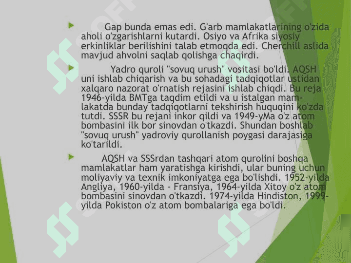 IKKINCHI JAHON URUSHIDAN SO'NG XALQARO MUNOSABATLARIKKINCHI JAHON URUSHIDAN SO'NG XALQARO MUNOSABATLAR 4