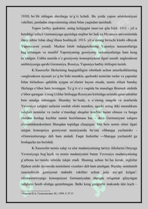 hartlend nazariyasi "va Katta oʻyin "  konsepsiyasining  ishlab chiqilishi 4