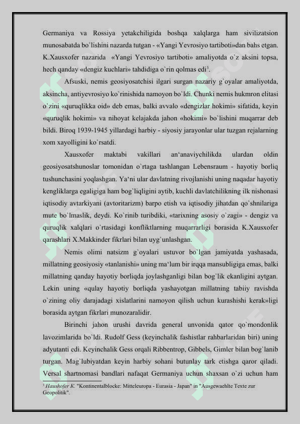 hartlend nazariyasi "va Katta oʻyin "  konsepsiyasining  ishlab chiqilishi 5