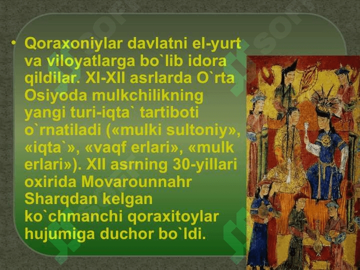 IX-XII asrlarda fan, ta`lim, adabiyot, me`moriy obidalar 4