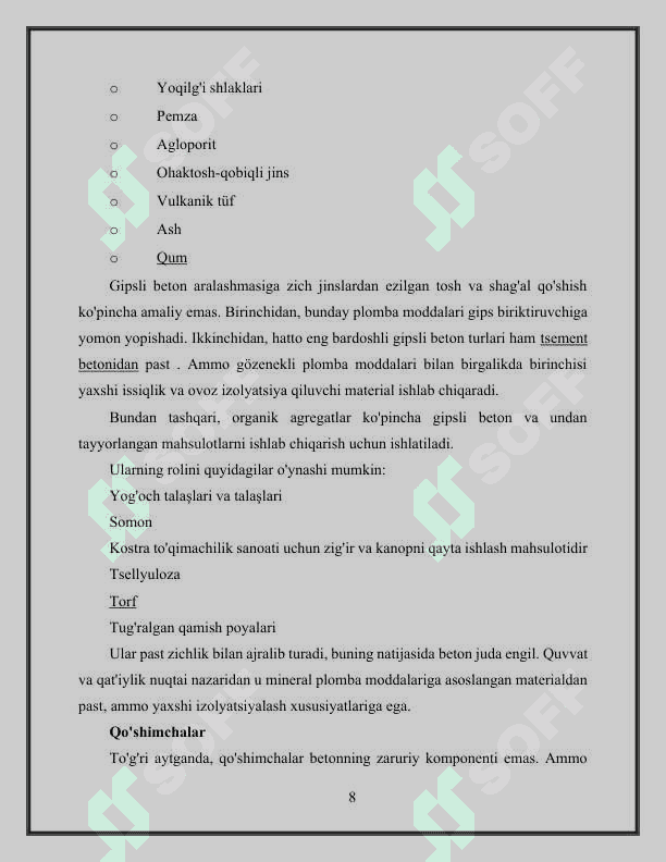 Gipsbeton bloklaridan devorbop materiallarni ishlab chiqarish jarayonini hisoblash 8