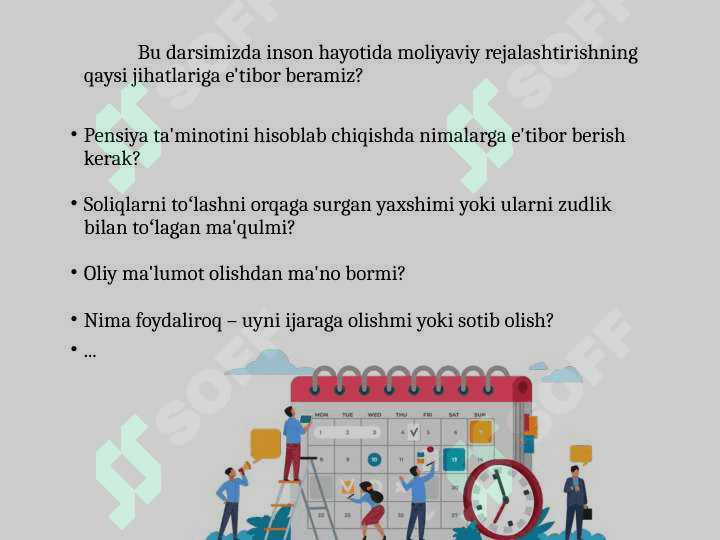 Inson hayotida moliyaviy rejalashtirish 3