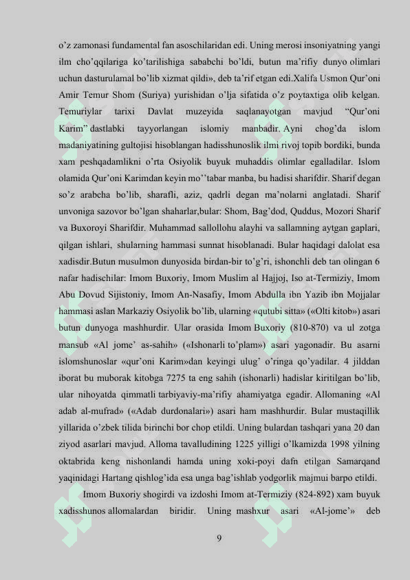 MUTAFAKKIR ALLOMALARIMIZ MEROSINING FARZAND KAMOLOTIDA TUTGAN O‘RNI 8