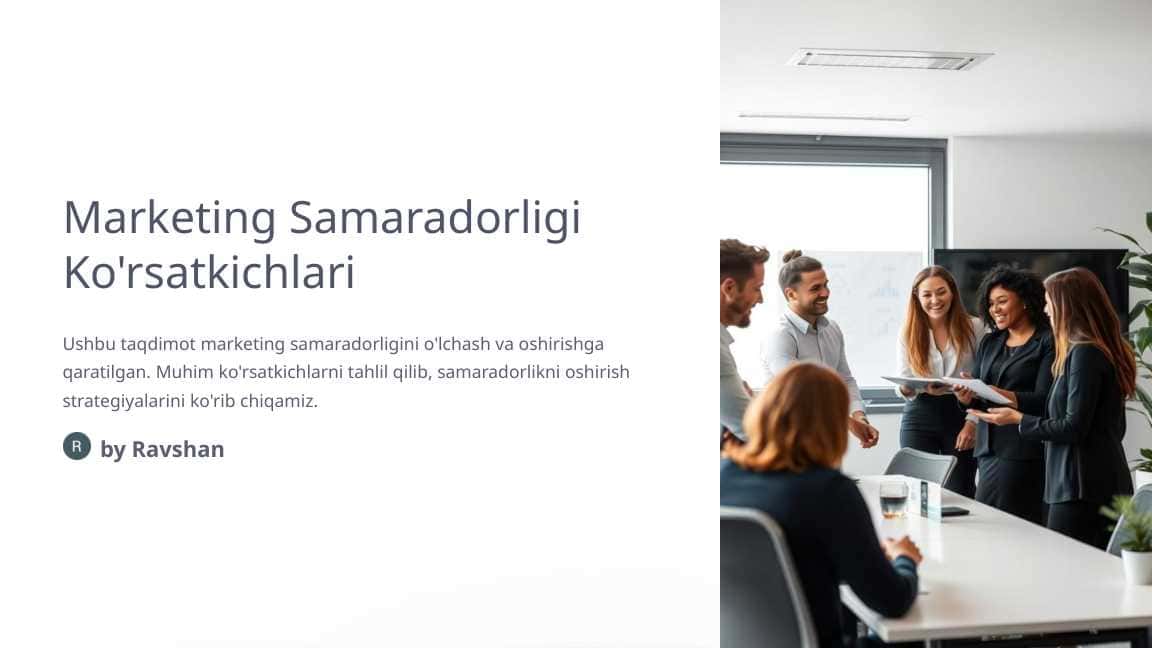 Marketing samaradorligi koʻrsatkichlari
