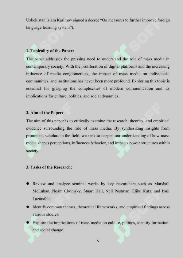 Topic: "Creating an English Atmosphere in the Classroom Using Role Plays" 6