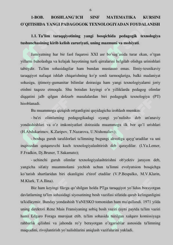 algebra elementlarini o'qitishda innovatsion texnologiyalaridan foydalanish 2-sinf misolida 6