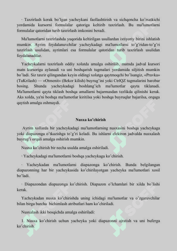 Micrоsоft Excel jdaval muxarririda diagramma yaratish va ular bilan ishlash 6