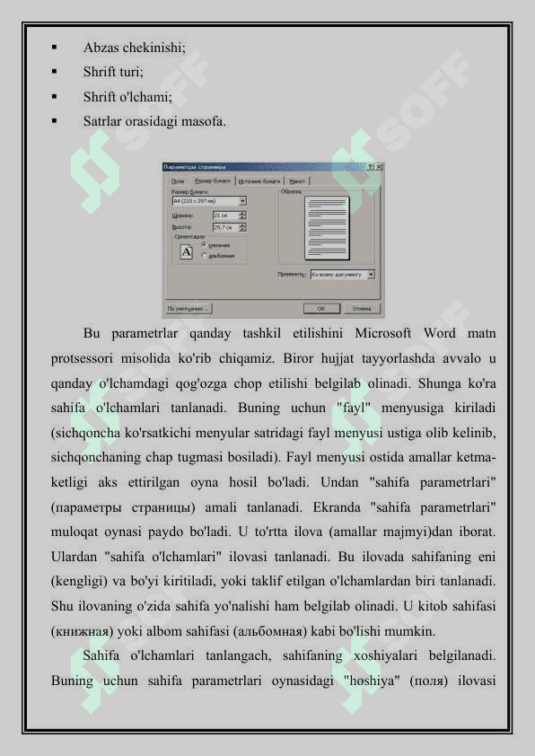 MATINLI MA’LUMOTLARNI QAYTA ISHLASH WORD  DASTURI IMKONIYATLARI 3