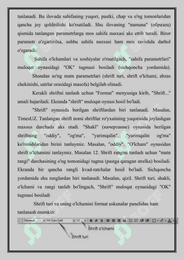 MATINLI MA’LUMOTLARNI QAYTA ISHLASH WORD  DASTURI IMKONIYATLARI 4