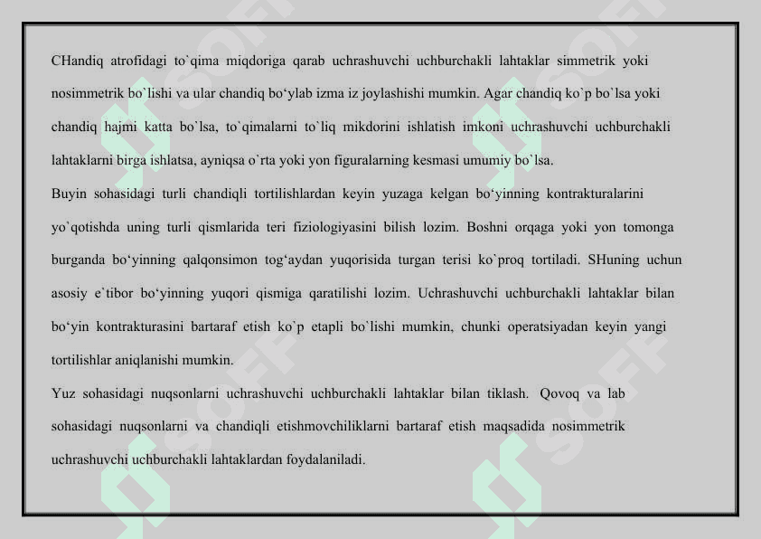 MAHALLIY TO`QIMA PLASTIKASI: TUTASHUVCHI LIMBERG UCHBURCHAKLARI 3