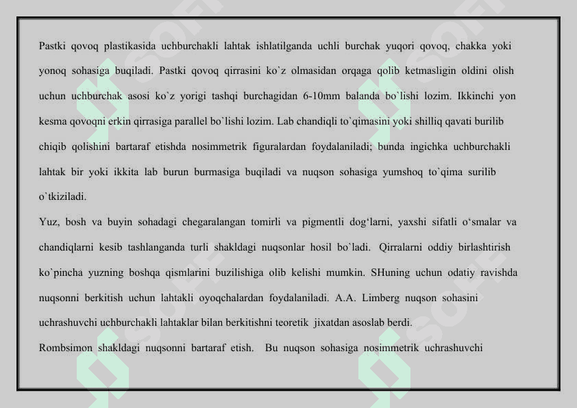 MAHALLIY TO`QIMA PLASTIKASI: TUTASHUVCHI LIMBERG UCHBURCHAKLARI 4