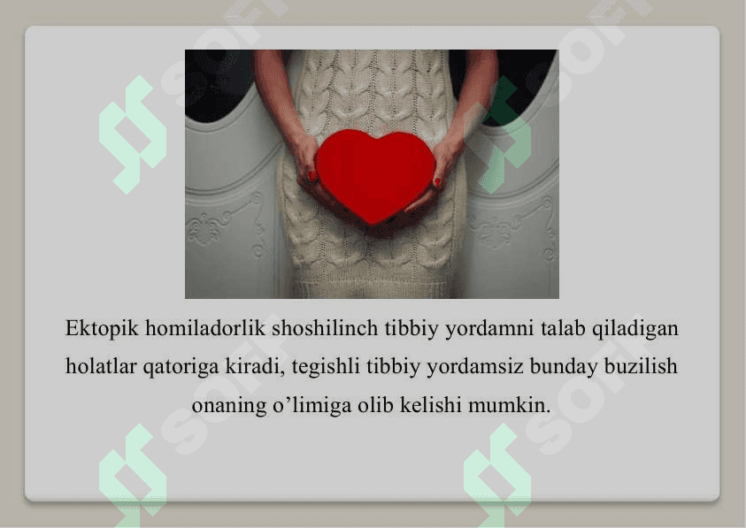 Bachadondan tashqari homiladorlik 2