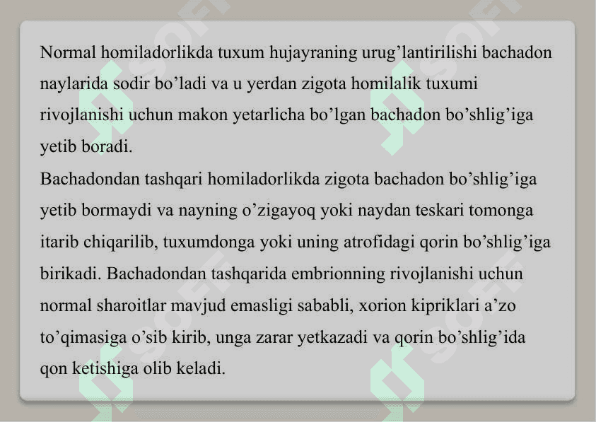 Bachadondan tashqari homiladorlik 3