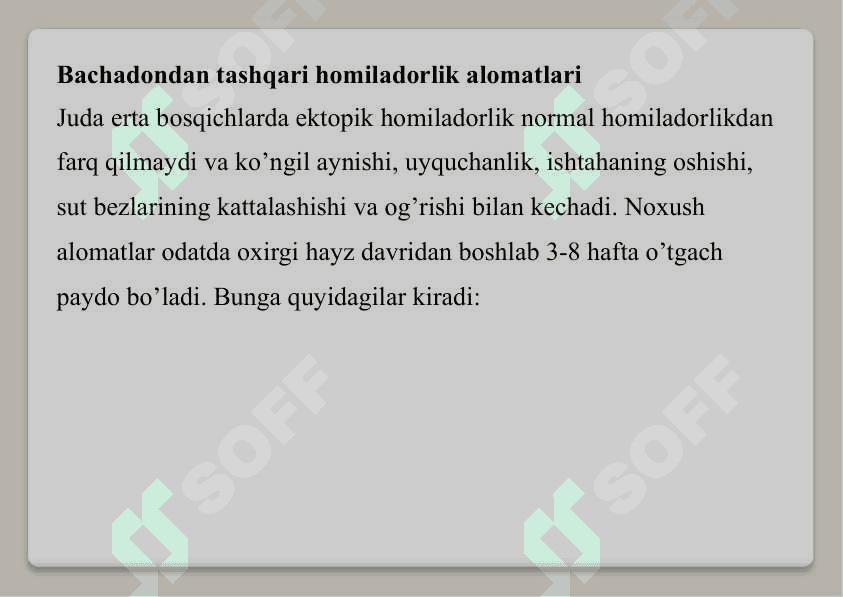 Bachadondan tashqari homiladorlik 7