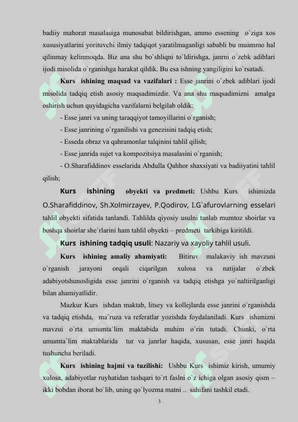 O'zbek adabiyotida esse janri va uning taraqqiyot tamoyillari 3