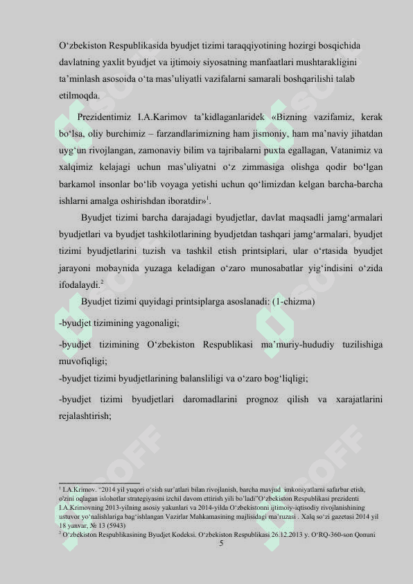 Oʻzbekiston Respublikasida byudjet tuzilishi va byudjet tizimi 5