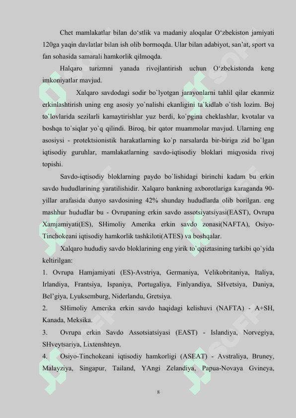 o'zbekiston respublikasining tashqi iqtisodiy xafsizligini taminlash yo'llari 8