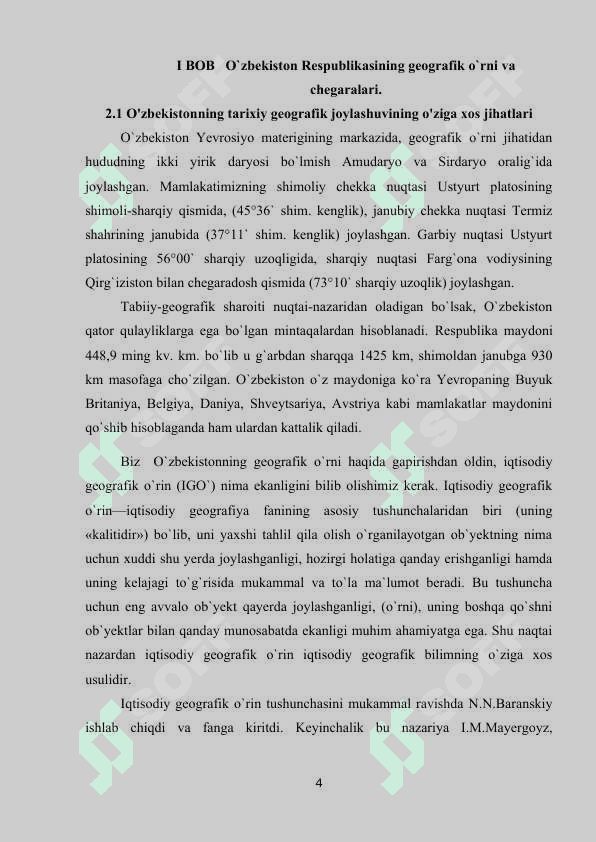 O'ZBEKISTONNING TARIXIY GEOGRAFIK JOYLASHUVINING O'ZIGA XOS JIHATLARI 4