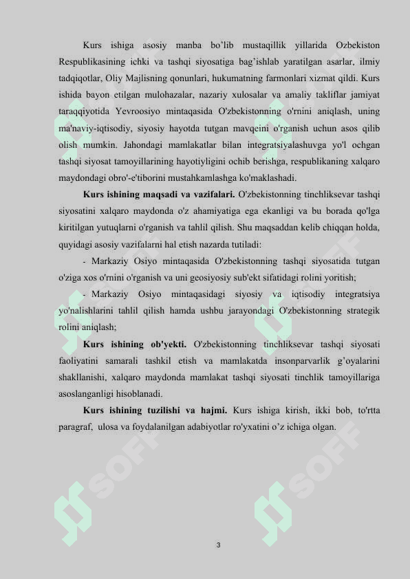 Oʻzbekistonning tashqi siyosati borasidagi yangi davr 3